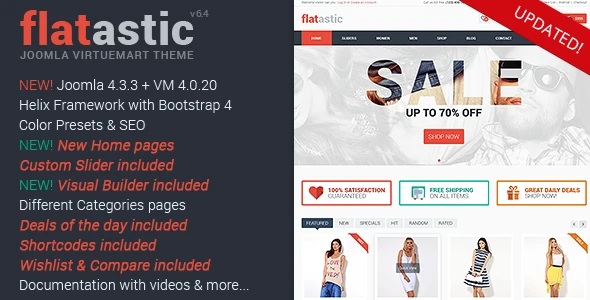 Flatastic Responsive Multipurpose VirtueMart Theme